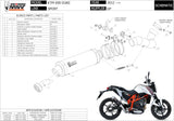 Auspuffendstück Mit Geräuschzulassung Gp Stahl Schwarz - Mivv Kompatibel Mit Ktm 690 Duke (2012-2018)