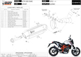 Auspuffendstück Mit Geräuschzulassung Suono Stahl Schwarz Carbon - Mivv Kompatibel Mit Ktm 690 Duke (2012-2018)