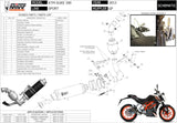 Komplette Auspuffanlage Ohne Katalysator Und Mit Geräuschzulassung Gp Stahl Schwarz - Mivv Kompatibel Mit Ktm 390 Duke (2013-2016)