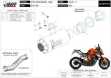 Auspuffendstück Mit Geräuschzulassung Mk3 Stahl Schwarz - Mivv Kompatibel Mit Ktm Duke 1290 (2014-2019)