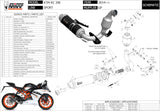 Komplette Auspuffanlage Ohne Katalysator Und Mit Geräuschzulassung Gp Stahl Schwarz - Mivv Kompatibel Mit Ktm Rc 390 (2014-2016)