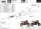 Exhaust Tip With Noise Certification Suono Steel Black Carbon - Mivv Compatible With Ktm Rc 125 (2017-2020)