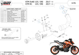 Exhaust Tip With Noise Certification X-M1 Steel Black - Mivv Compatible With Ktm Rc 125 (2017-2020)