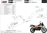 Auspuffendstück Mit Geräuschzulassung Oval Carbon Carbon - Mivv Kompatibel Mit Ktm 790 Adventure R (2019-2020)