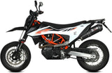 Auspuffendstück Ohne Katalysator Und Ohne Geräuschzulassung Oval Stahl Schwarz Carbon - Mivv Kompatibel Mit Ktm 690 Smc R (2020-2024)