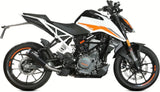 Komplette Auspuffanlage Ohne Katalysator Und Mit Geräuschzulassung X-M1 Stahl Schwarz - Mivv Kompatibel Mit Ktm 125 Duke (2021-2023)