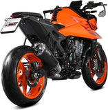 Exhaust Tip With Noise Certification Delta Race Steel Black Carbon - Mivv Compatible With Ktm 990 Duke (2024)
