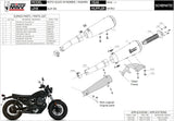Doppelauspuffanlage Ohne Katalysator Und Ohne Geräuschzulassung Ghibli Stahl Schwarz - Mivv Kompatibel Mit Moto Guzzi V9 Bobber (2016-2020)