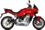 Complete Non-Catalytic Exhaust System With Sound Certification Gppro Carbon - Mivv Compatible With Moto Guzzi V 100 Mandello 1000 (2022-2024)