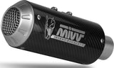 Exhaust Tip With Noise Certification Mk3 Carbon - Mivv Compatible With Yamaha Yzf 600 R6 (2017-2021)