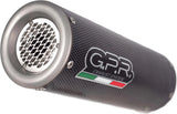 Auspuffendstück Mit Geräuschzulassung M3 Carbon Look - Gpr Kompatibel Mit Yamaha Mt-03 300 (2016-2017)