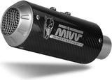 Komplette Auspuffanlage Ohne Katalysator Und Ohne Geräuschzulassung Mk3 Carbon - Mivv Kompatibel Mit Yamaha Yzf-R25 (2015-2024)