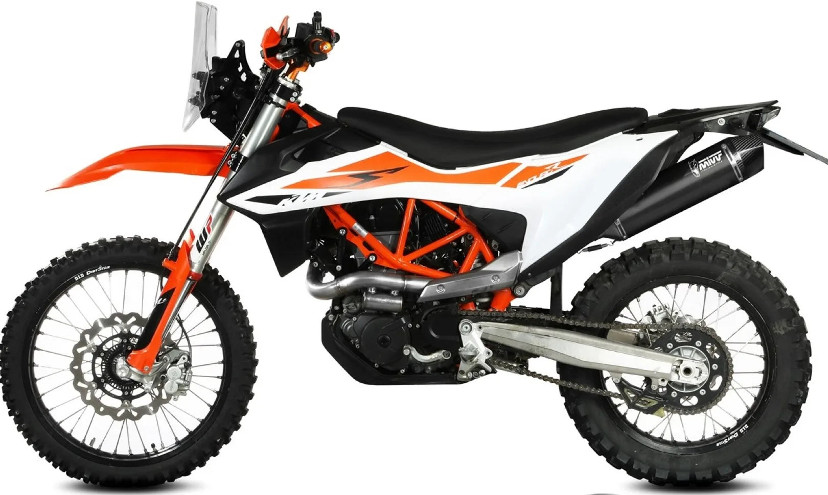 Auspuffendstück Ohne Katalysator Und Ohne Geräuschzulassung Str1 Stahl Schwarz - Mivv Kompatibel Mit Ktm 690 Enduro R (2019-2020)