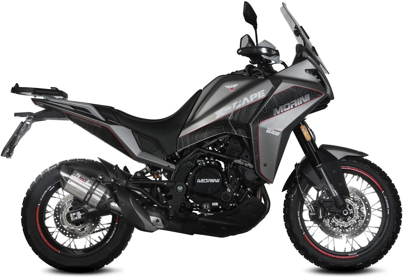 Auspuffendstück Mit Geräuschzulassung Suono Edelstahl Carbon - Mivv Kompatibel Mit Moto Morini X-Cape 649 (2021-2024)