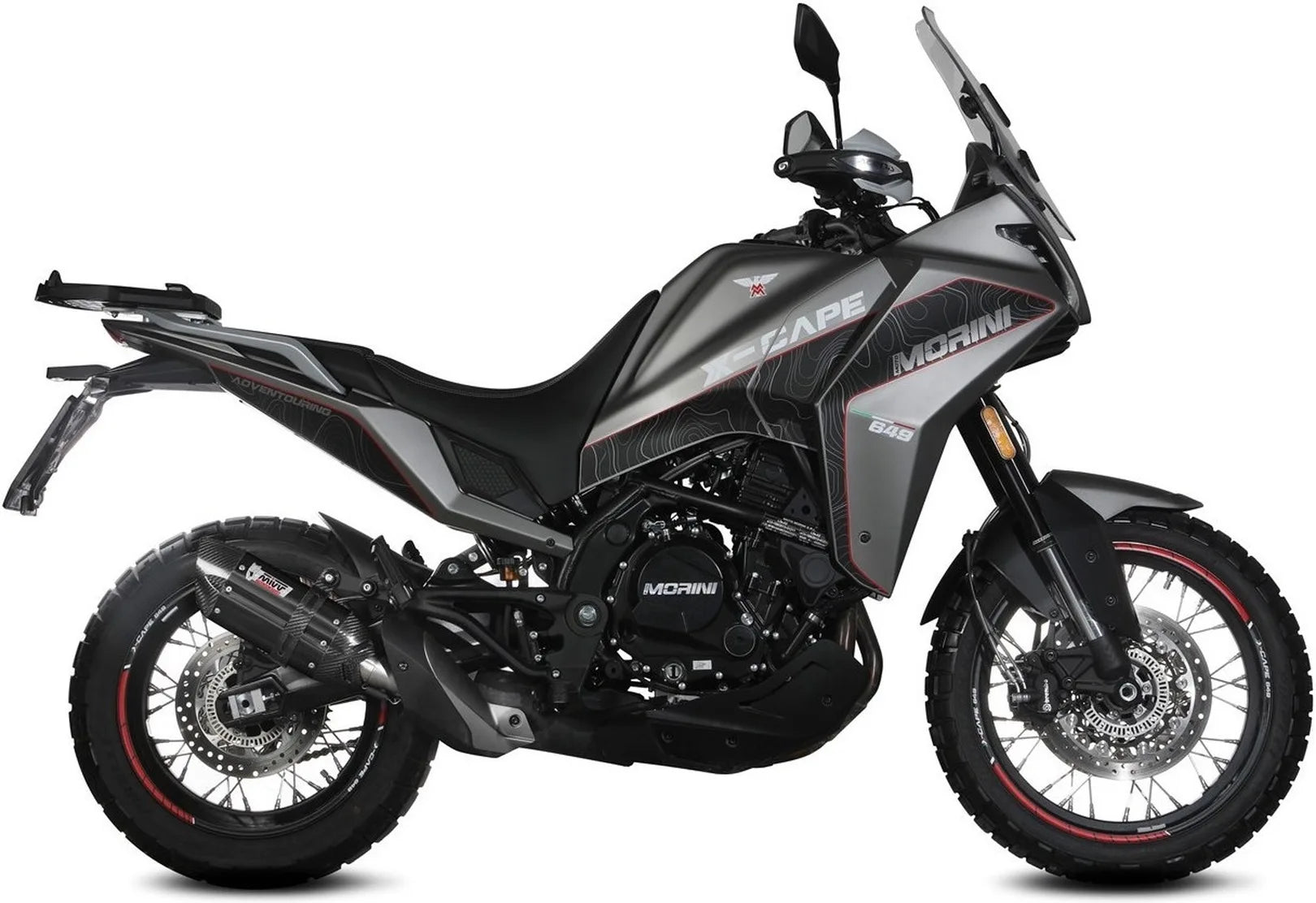 Auspuffendstück Mit Geräuschzulassung Suono Stahl Schwarz Carbon - Mivv Kompatibel Mit Moto Morini X-Cape 649 (2021-2024)