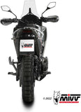 Auspuffendstück Mit Geräuschzulassung Suono Stahl Schwarz Carbon - Mivv Kompatibel Mit Moto Morini X-Cape 649 (2021-2024)
