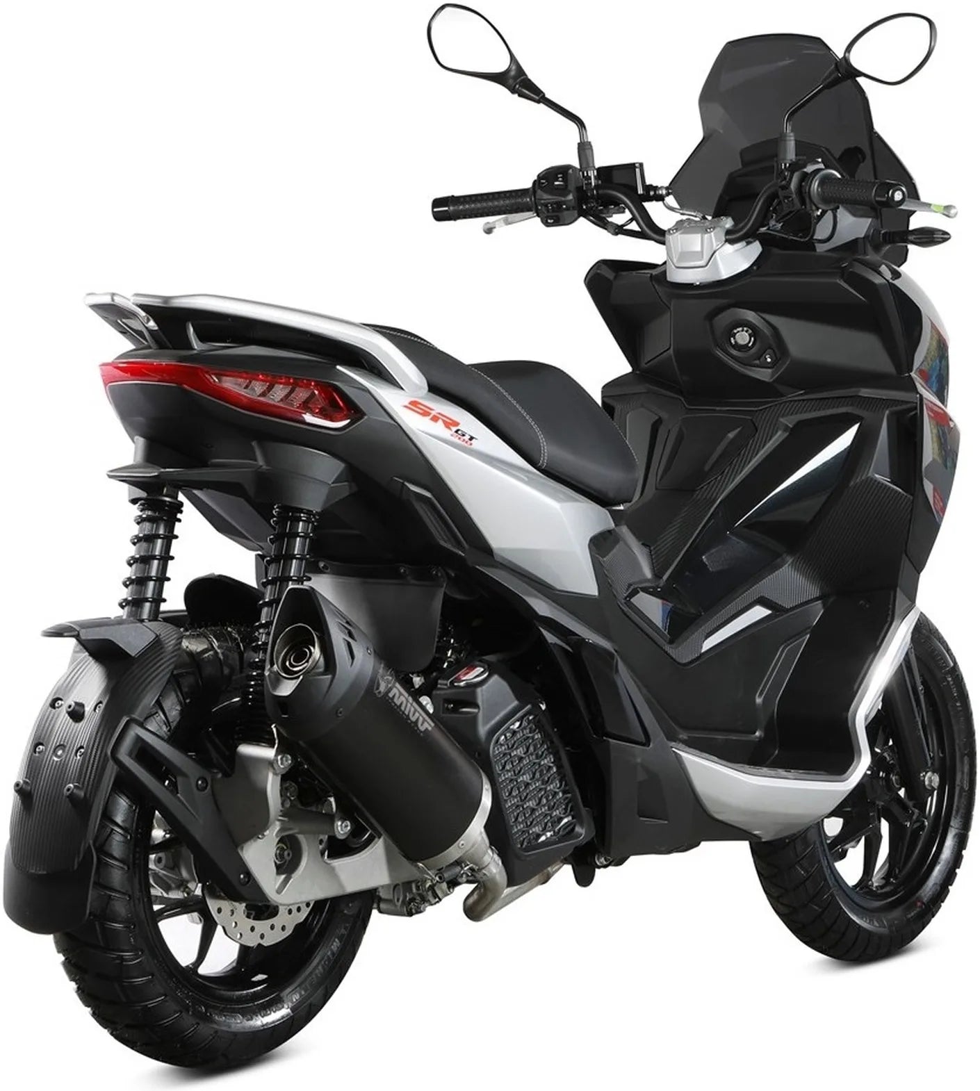 Katalysiertes Auspuffendstück Mit Geräuschzulassung Mover Stahl Schwarz - Mivv Kompatibel Mit Aprilia Sr 200 Gt (2022-2024)