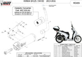 Komplette Abgasanlage Mit Katalysator Und Geräuschzulassung Mover Stahl Schwarz - Mivv Kompatibel Mit Honda Sh 150 (2013-2016)