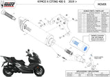 Auspuffendstück Ohne Katalysator Und Ohne Geräuschzulassung Mover Stahl Schwarz - Mivv Kompatibel Mit Kymco Xciting 400 I S (2019-2020)
