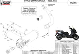 Komplette Abgasanlage Mit Katalysator Und Geräuschzulassung Mover Stahl Schwarz - Mivv Kompatibel Mit Kymco Downtown 125 (2009-2016)