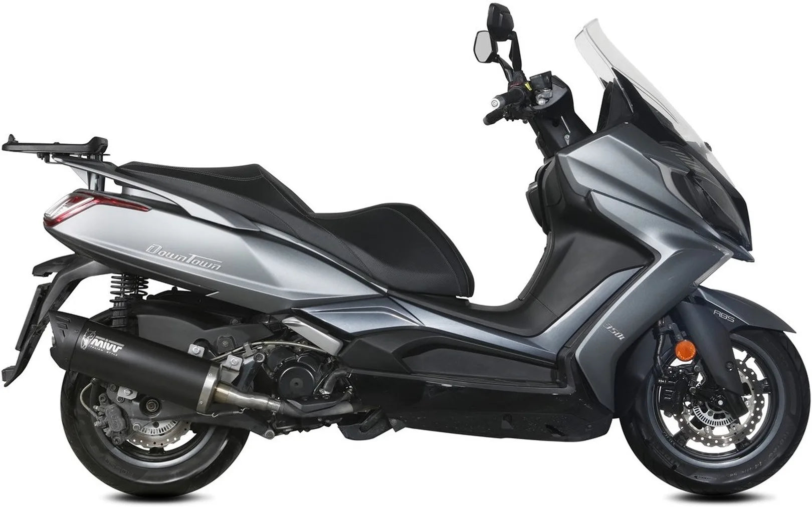 Katalysiertes Auspuffendstück Mit Geräuschzulassung Mover Stahl Schwarz - Mivv Kompatibel Mit Kymco Downtown 350 (2016-2020)