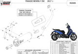Komplette Abgasanlage Mit Katalysator Und Geräuschzulassung Mover Stahl Schwarz - Mivv Kompatibel Mit Piaggio Beverly 350 (2017-2020)