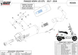 Komplette Abgasanlage Mit Katalysator Und Geräuschzulassung Mover Stahl Schwarz - Mivv Kompatibel Mit Piaggio Vespa Gts 125 (2017-2018)