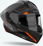 Integralhelm Für Motorrad Airoh Matryx - Mxrk32 Composite Carbon Mattorange Rocket Grösse Xl