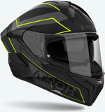 Integralhelm Für Motorrad Airoh Matryx - Mxse31 Composite Carbon Mattgelb Sentinel Grösse Xxl