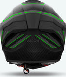 Integralhelm Für Motorrad Airoh Matryx - Mxse33 Composite Carbon Mattgrün Sentinel Grösse Xs