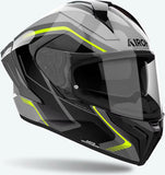 Integralhelm Für Motorrad Airoh Matryx - Mxw31 Composite Carbon Glanzgelb Wide Grösse Xl