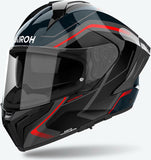 Full-Face Motorcycle Helmet Airoh Matryx - Mxw55 Composite Carbon Gloss Red Wide Size Xl