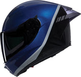 Integralhelm Speeding Für Motorrad Nolan N60-6 Blau Deep / Schwarz / Silber Verniciatura Speciale 346 Grösse M