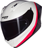 Integralhelm Speeding Für Motorrad Nolan N60-6 Perle / Schwarz / Orange Verniciatura Speciale 347 Grösse Xxs