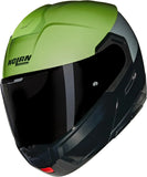 Klapphelm Travelling Für Motorrad Nolan N90-3 Grun Impulso / Schwarz Verniciatura Speciale 341 Grösse Xxl