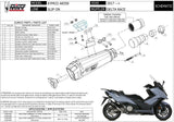 Katalysiertes Auspuffendstück Mit Geräuschzulassung Delta Race Edelstahl Carbon - Mivv Kompatibel Mit Kymco Ak 550 (2017-2020)