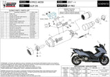 Catalytic Exhaust Tip With Sound Certification Gppro Carbon - Mivv Compatible With Kymco Ak 550 (2017-2020)