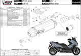 Non-Catalytic Exhaust Tip With Sound Certification Speed Edge Steel Black Carbon - Mivv Compatible With Kymco Ak 550 (2017-2020)