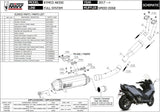 Complete Catalytic Exhaust System With Sound Certification Speed Edge Steel Black Carbon - Mivv Compatible With Kymco Ak 550 (2017-2020)