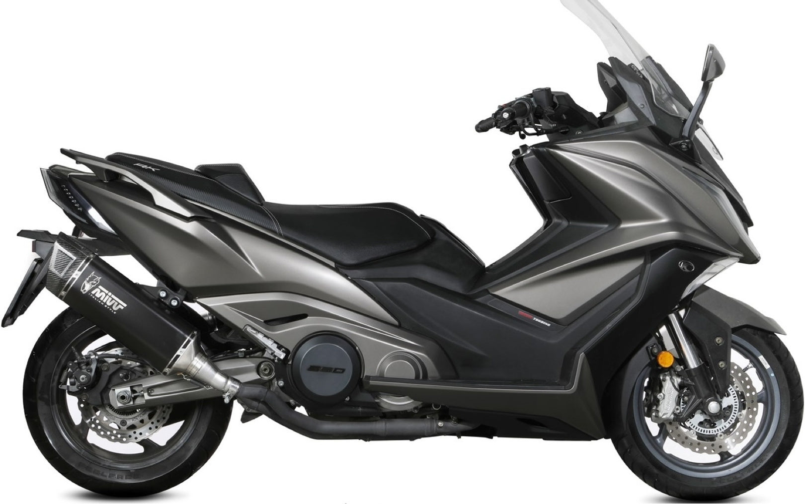 Uncatalysed Exhaust System Without Sound Certification Sr-1 Steel Black - Mivv Compatible With Kymco Ak 550 (2021-2024)