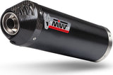 Catalytic Exhaust Tip With Sound Certification Oval Steel Black Carbon - Mivv Compatible With Kymco Ak 550 (2017-2020)