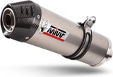 Komplette Auspuffanlage Ohne Katalysator Und Mit Geräuschzulassung Oval Edelstahl Carbon - Mivv Kompatibel Mit Yamaha Wr 125 R (2009-2016)
