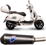 Komplette Auspuffanlage Ohne Katalysator Und Ohne Geräuschzulassung Oval Edelstahl Schwarz - Termignoni Kompatibel Mit Piaggio Vespa 250 (2008-2022)
