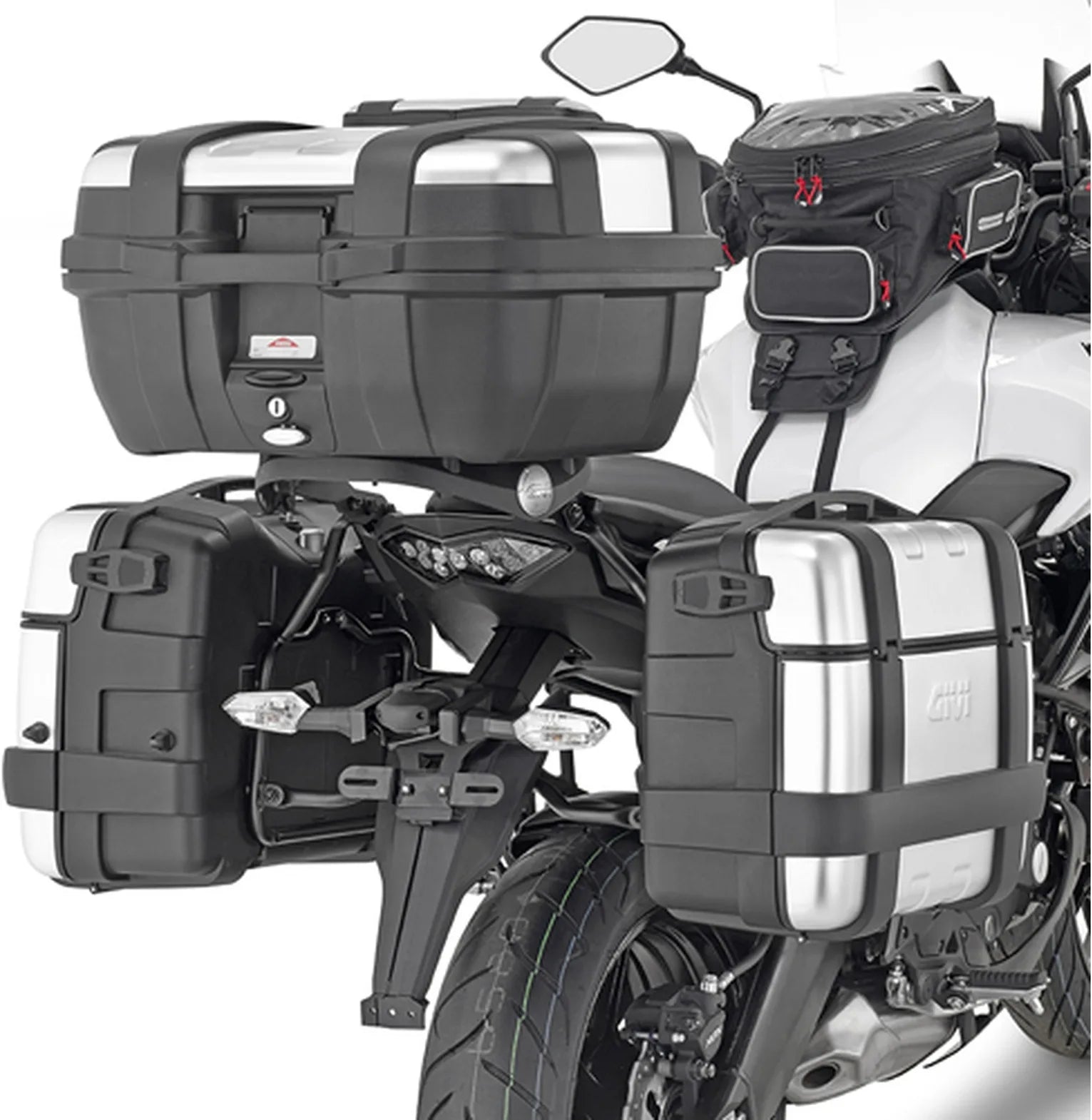 Seitenkoffer Monokey Trekker Dolomiti Aluminium 60 Lt Trekker Dolomiti Aluminium - Givi Kompatibel Mit Kawasaki Versys 650 (2015-2021)