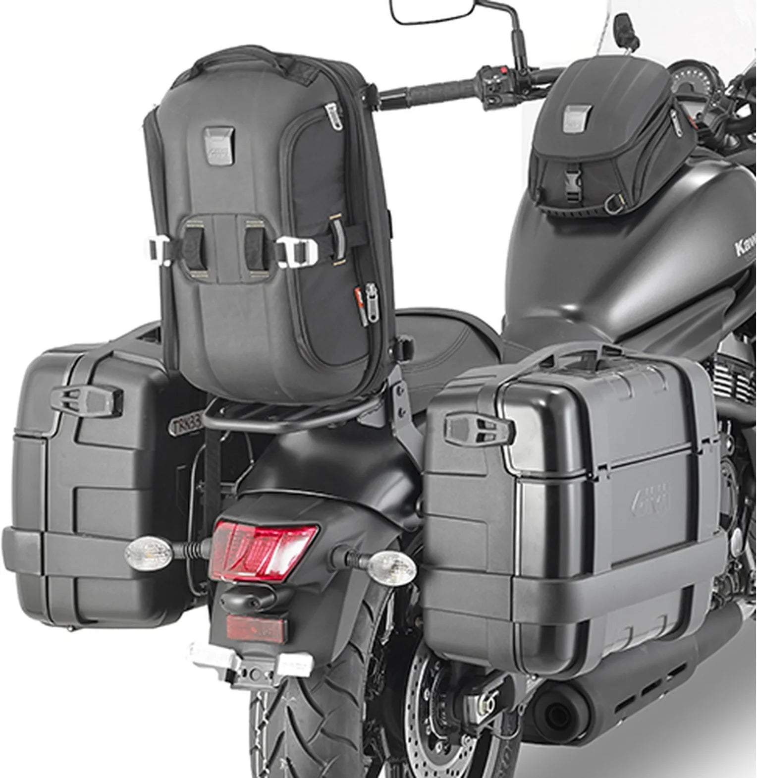 Seitenkoffer Monokey Trekker Dolomiti Aluminium Schwarz 60 Lt Trekker Dolomiti Aluminium - Givi Kompatibel Mit Kawasaki Vulcan 650 S (2015-2024)