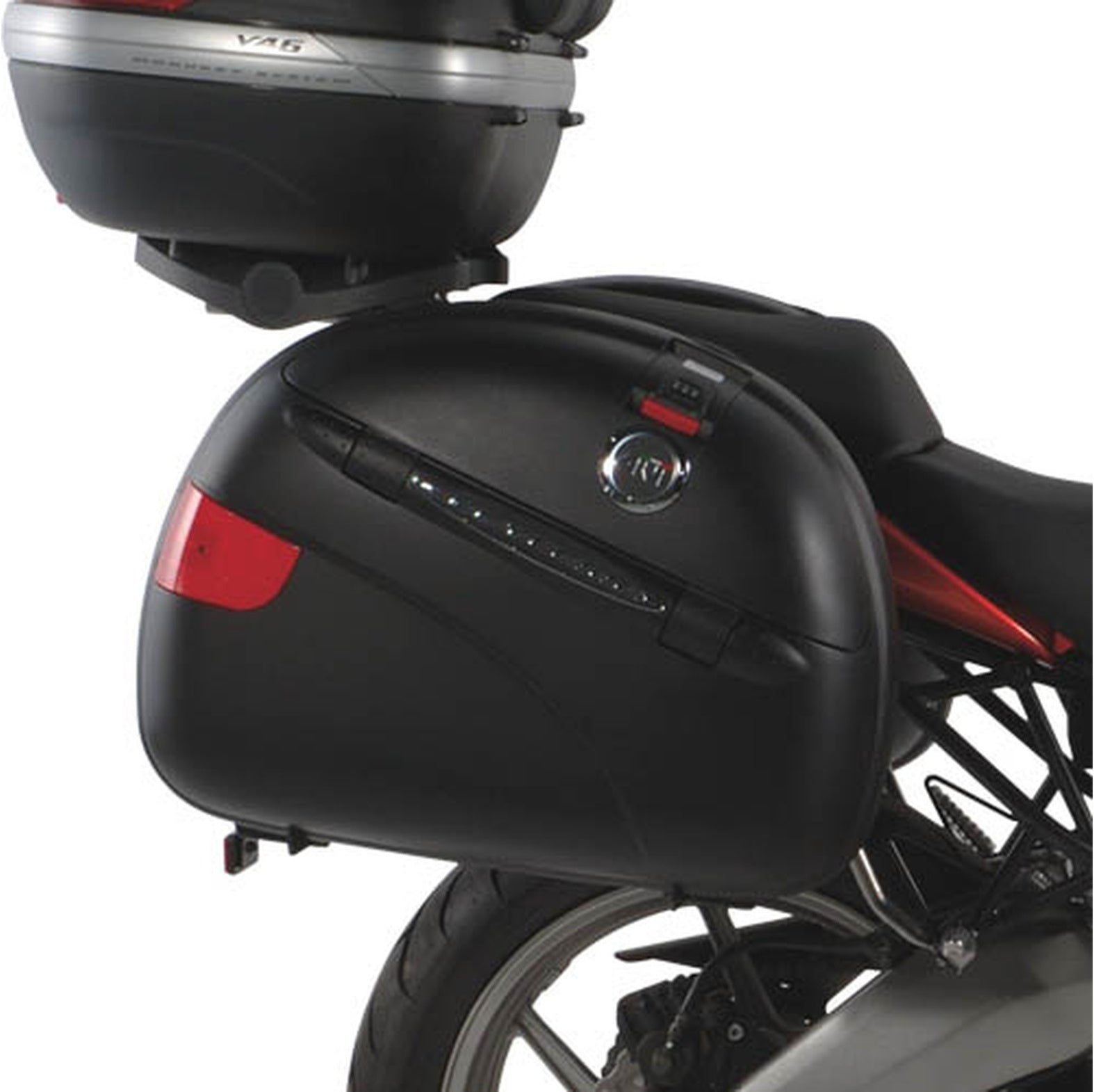 Black Top Case + Side Cases - 84 Lt Technopolymer - Givi Compatible With Kawasaki Versys 650 (2006-2009)