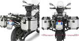 Monokey Cam-Side Trekker Outback Evo Smart Anodized Aluminium Side Cases + Locks - 96 Lt Trekker Outback Evo Smart Anodized Aluminium - Givi Compatible With Bmw F 650 Gs (2008-2017)