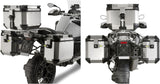 Monokey Cam-Side Trekker Outback Evo Smart Anodized Aluminium Side Cases + Locks - 77 Lt Trekker Outback Evo Smart Anodized Aluminium - Givi Compatible With Bmw R 1200 Gs Adventure (2014-2018)