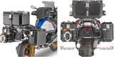 Monokey Cam-Side Trekker Outback Evo Smart Black Aluminium Side Cases + Locks - 77 Lt Trekker Outback Evo Smart Aluminium - Givi Compatible With Bmw R 1250 Gs Adventure (2019-2024)