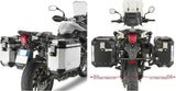 Seitenkoffer Monokey Cam-Side Trekker Outback Evo Smart Aluminium Schwarz + Schloss 84 Lt Trekker Outback Evo Smart Aluminium - Givi Kompatibel Mit Triumph Tiger 800 - Xc - Xr (2011-2017)